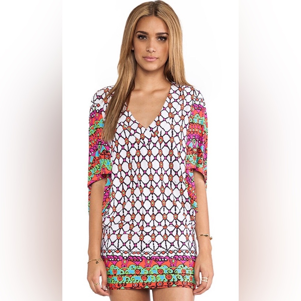 TRINA TURK Revolve Venice Beach batik print cover up, size small